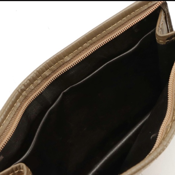 VINTAGE FENDI ZUCCHINO SMALL CLUTCH/COSMETIC BAG COATED CANVAS & LEATHER - Picture 11 of 13